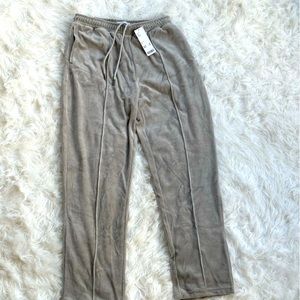 Urban Outfitters Light Grey Men Velour Sweatpants Size Medium